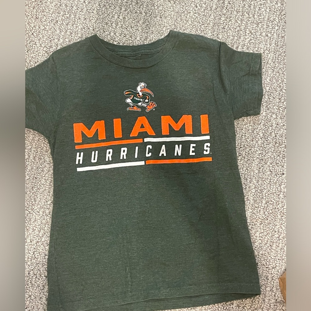 University of Miami Hurricanes Tee Top Like New Size S 6/7